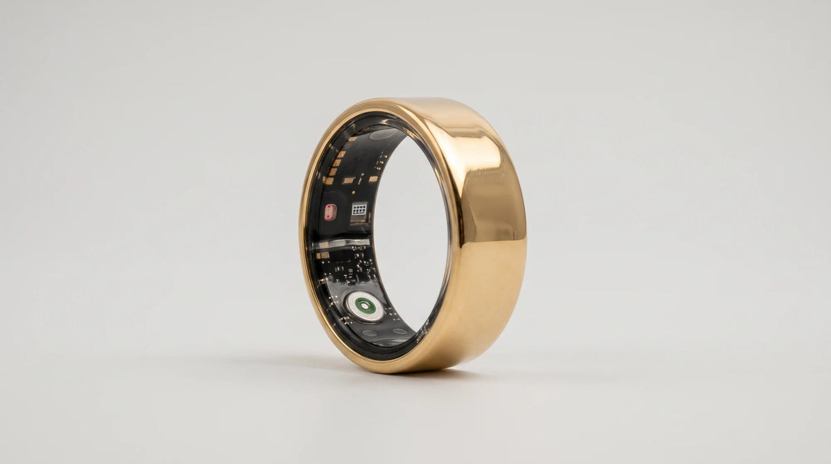 Rheo Ring Dourado. Imagem conceitual do produto.