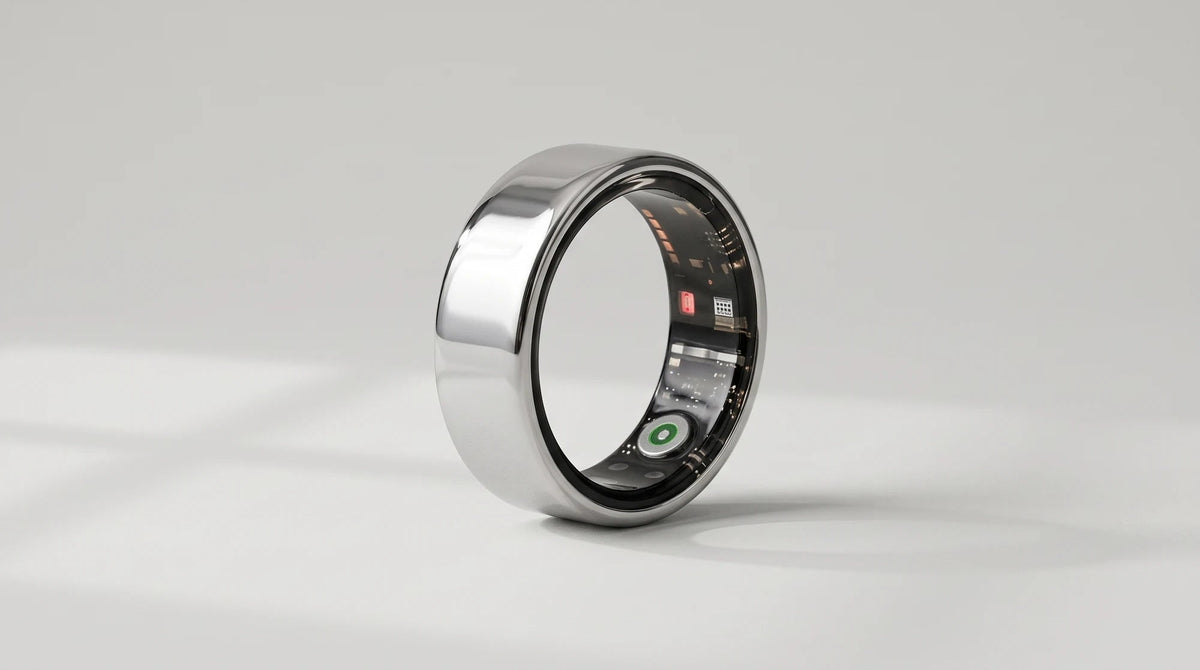 Rheo Ring Prata. Imagem conceitual do produto.